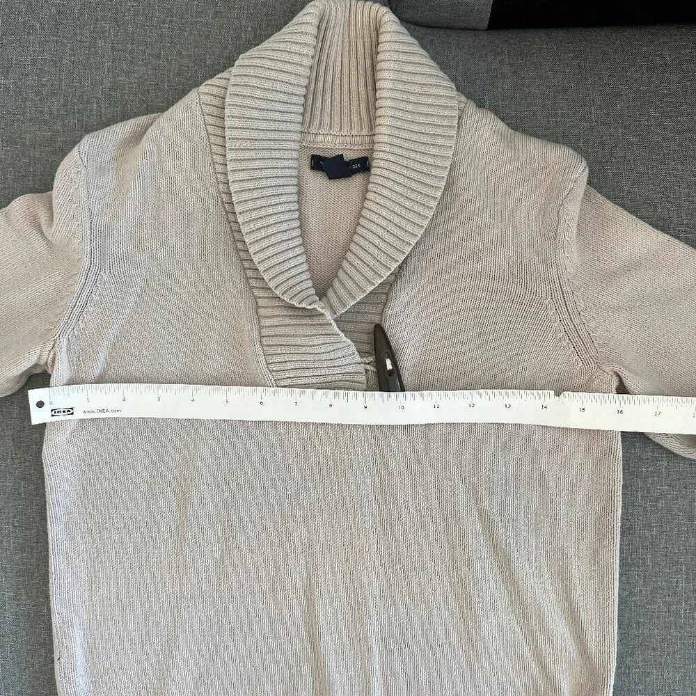 2for$30🏷Tommy Hilfiger Oatmeal Shawl Collar Pullover Knit Sweater - Picture 4 of 12